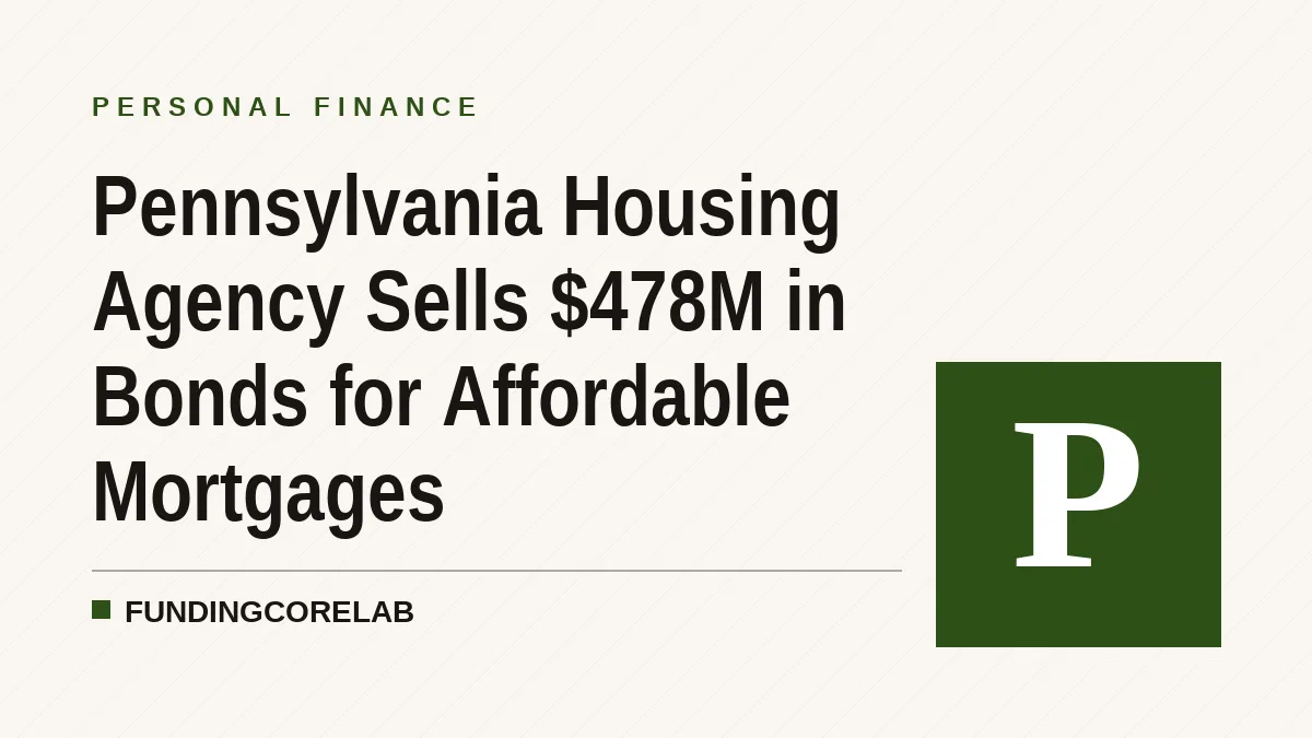 Pennsylvania Housing Agency Sells $478M in Bonds for Affordable Mortgages