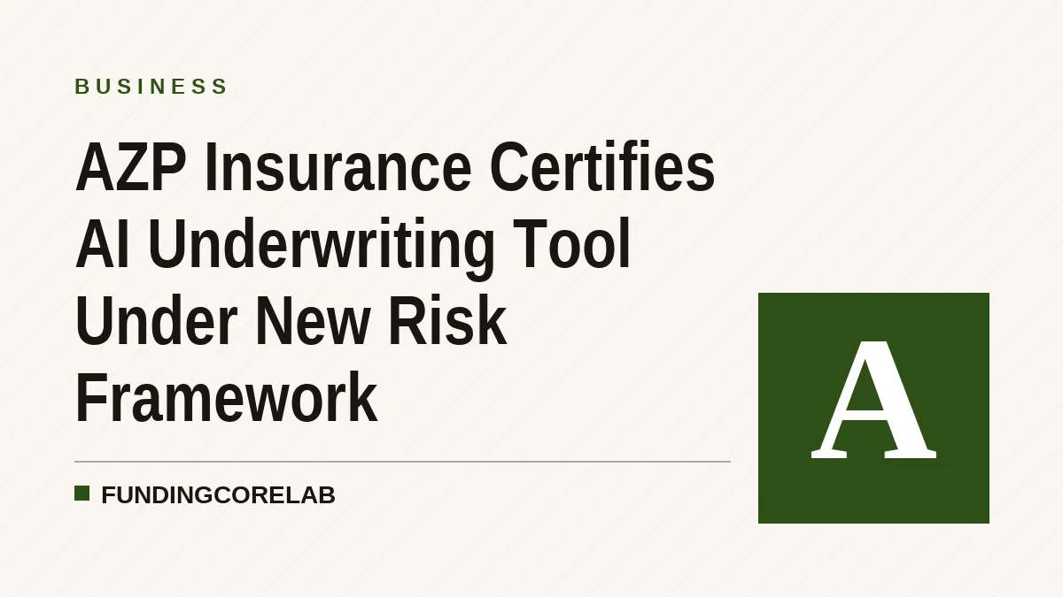 AZP Insurance Certifies AI Underwriting Tool Under New Risk Framework