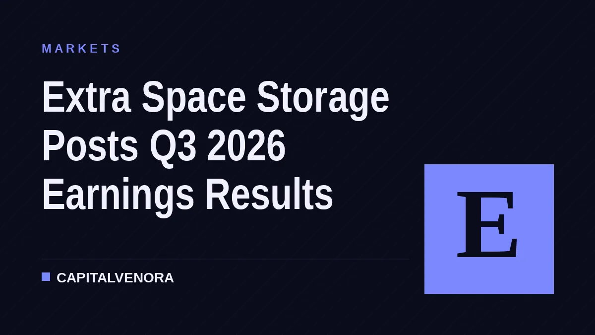 Extra Space Storage Posts Q3 2026 Earnings Results