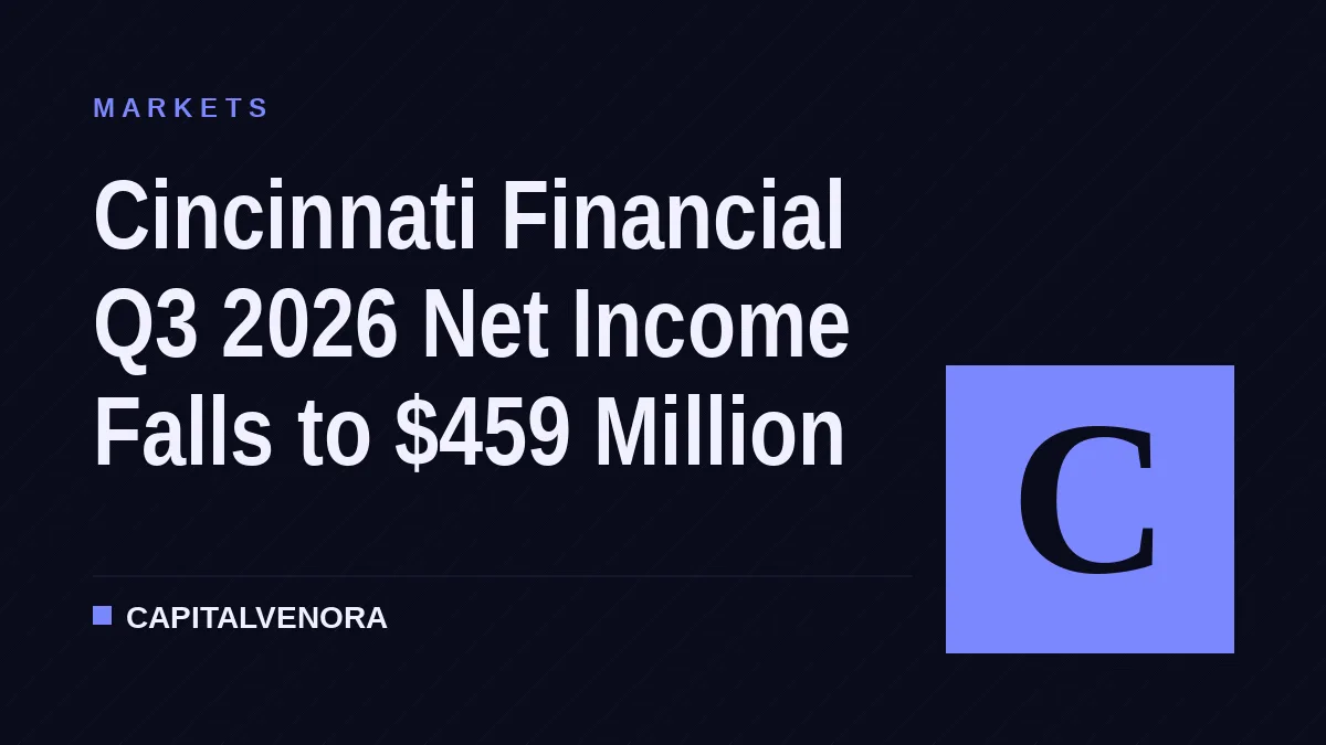 Cincinnati Financial Q3 2026 Net Income Falls to $459 Million