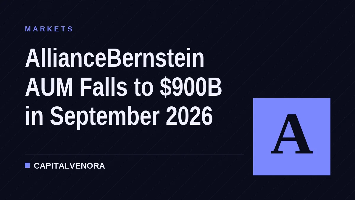 AllianceBernstein AUM Falls to $900B in September 2026
