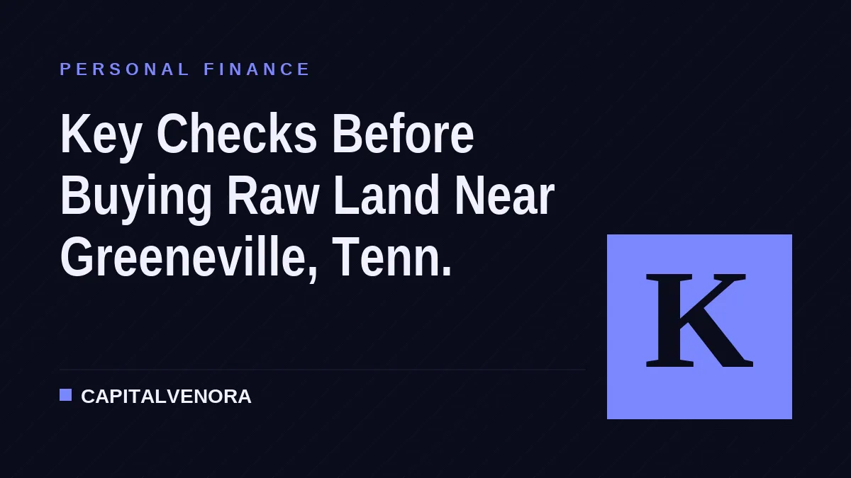 Key Checks Before Buying Raw Land Near Greeneville, Tennessee