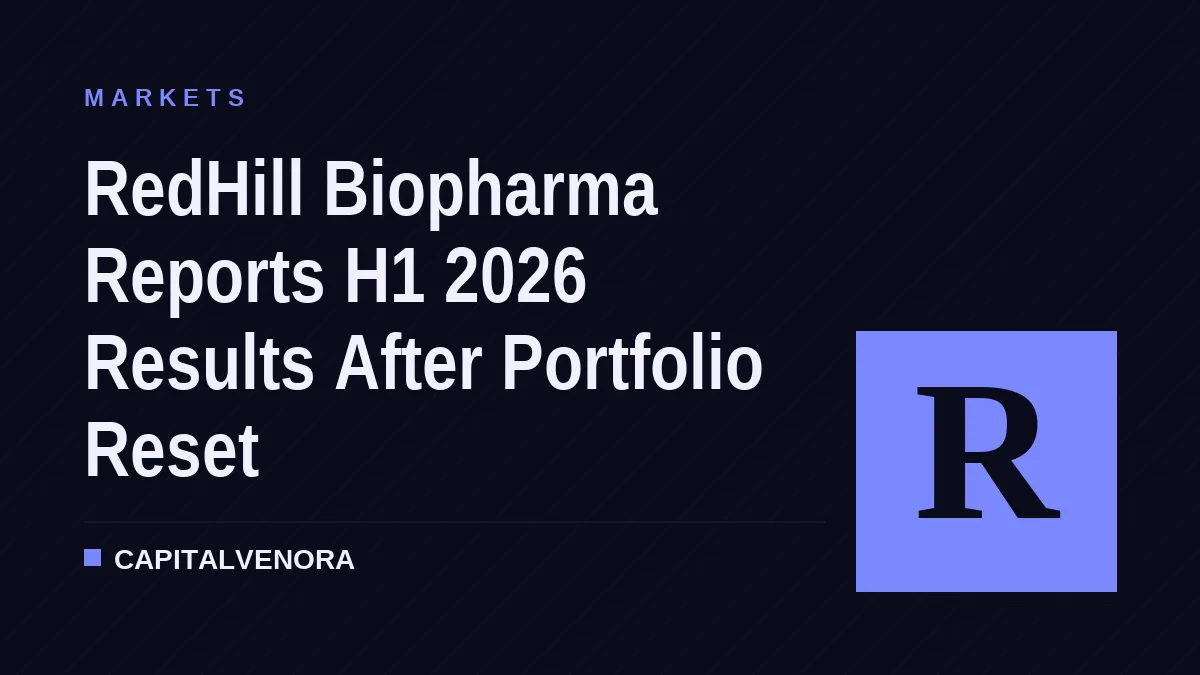 RedHill Biopharma Reports H1 2026 Results After Portfolio Reset