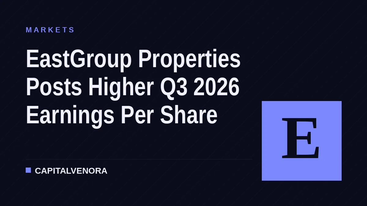 EastGroup Properties Posts Higher Q3 2026 Earnings Per Share