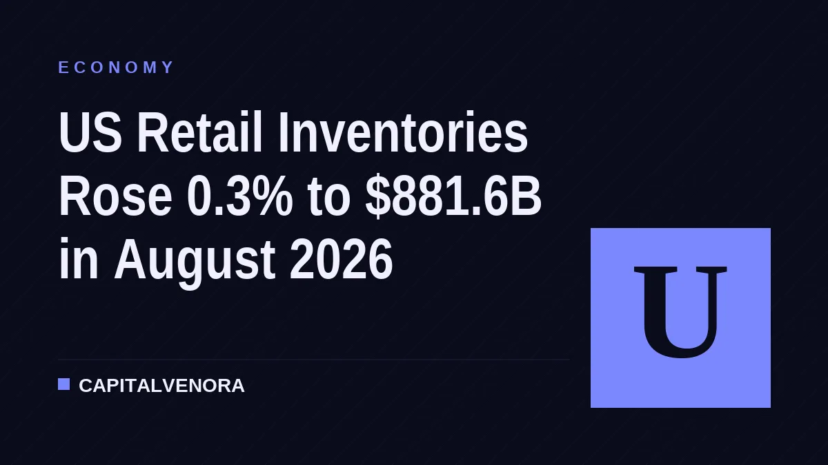 US Retail Inventories Rose 0.3% to $881.6B in August 2026