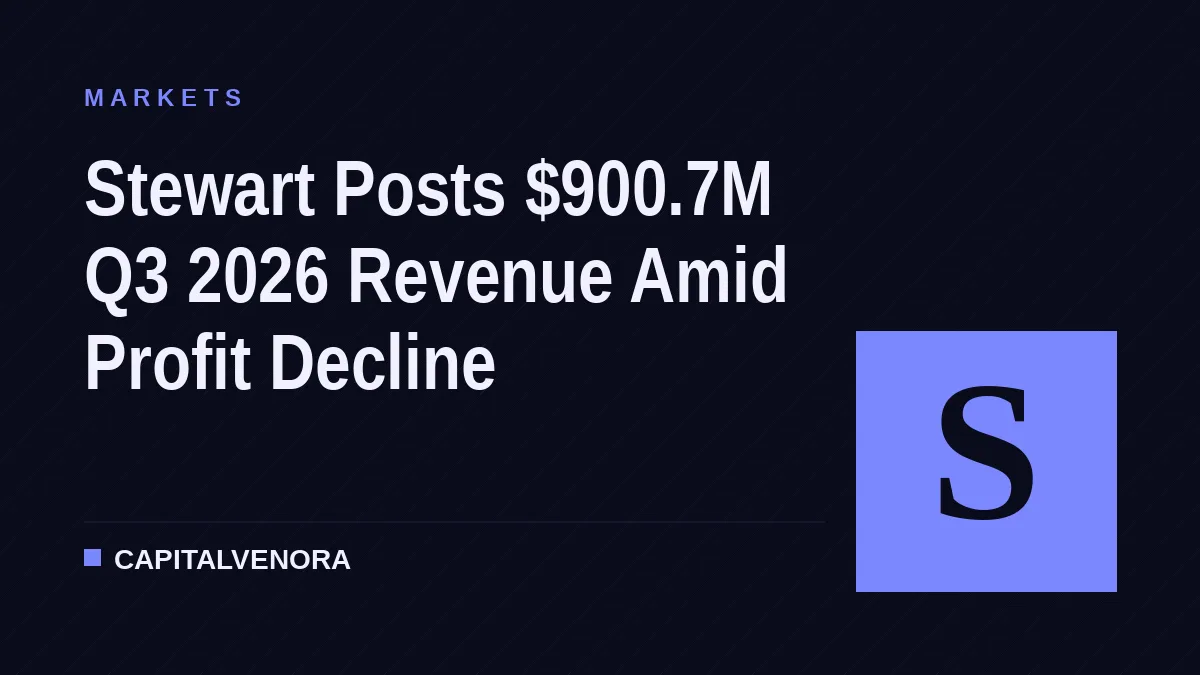 Stewart Posts $900.7M Q3 2026 Revenue Amid Profit Decline