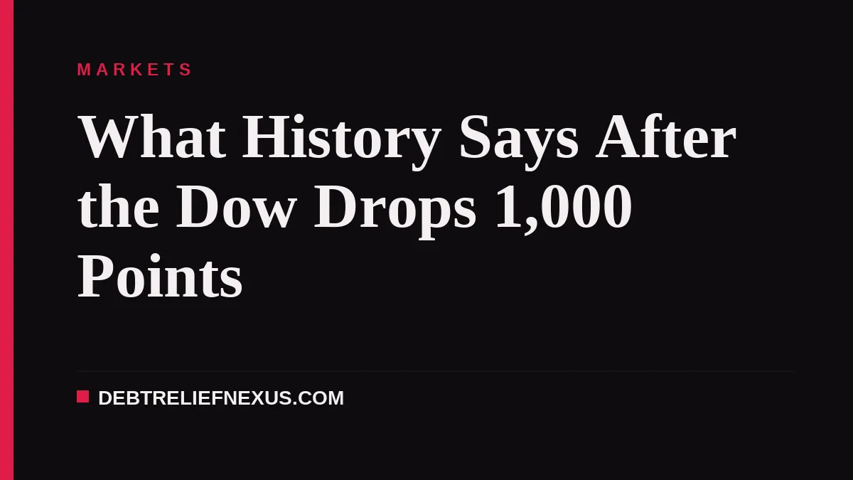 What History Says After the Dow Drops 1,000 Points