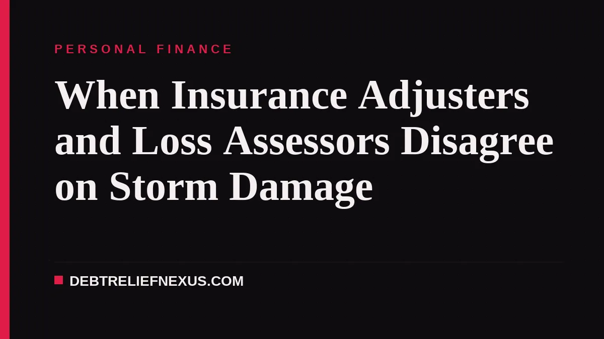 When Insurance Adjusters and Loss Assessors Disagree on Storm Damage