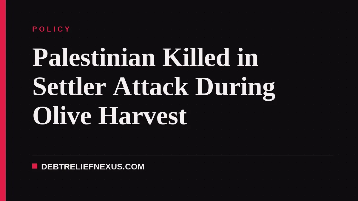 Palestinian Killed in Settler Attack During Olive Harvest