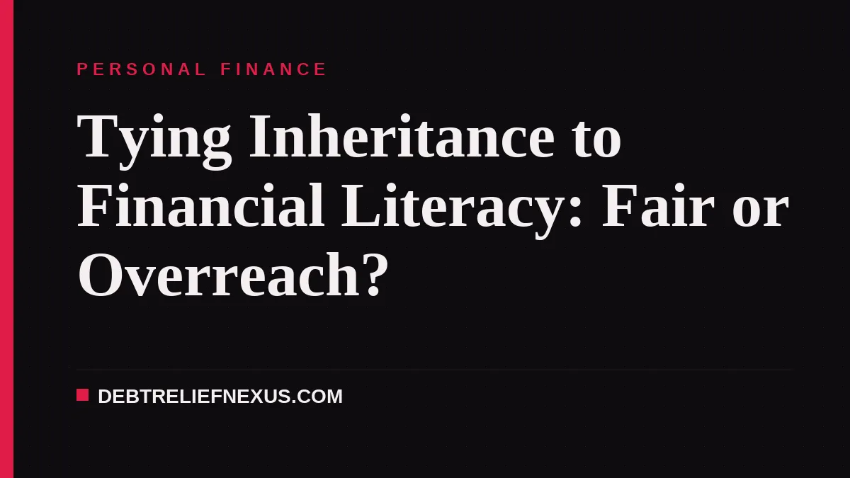 Tying Inheritance to Financial Literacy: Fair or Overreach?