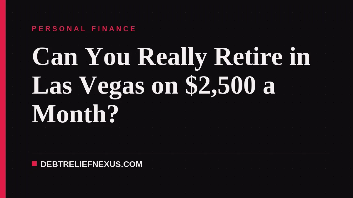 Can You Really Retire in Las Vegas on $2,500 a Month?