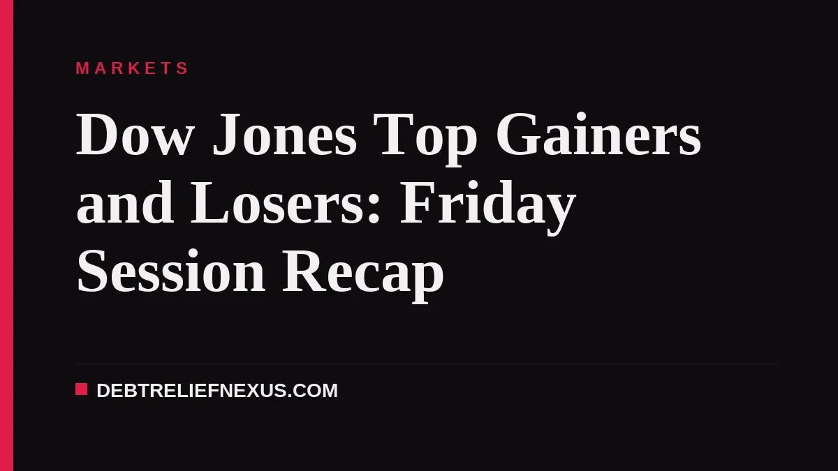 Dow Jones Top Gainers and Losers: Friday Session Recap