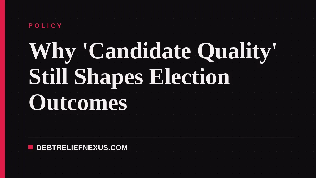 Why 'Candidate Quality' Still Shapes Election Outcomes