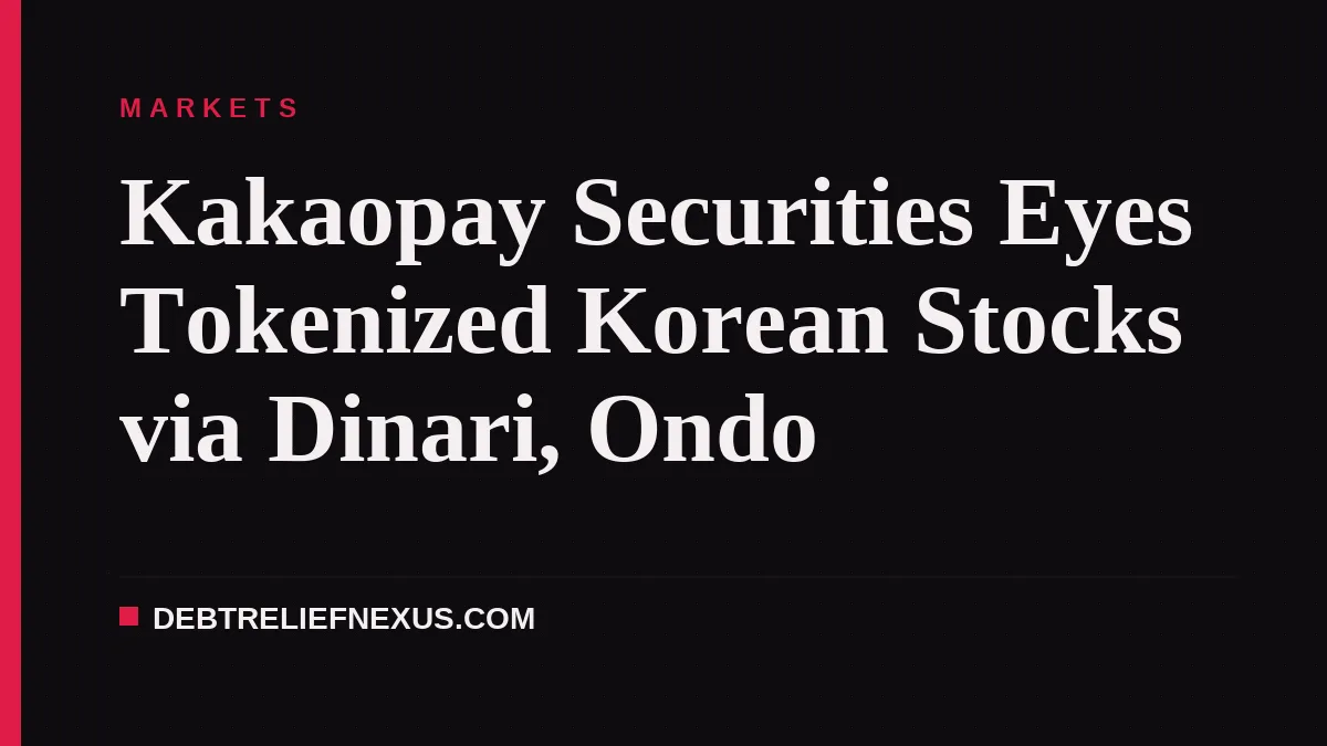 Kakaopay Securities Eyes Tokenized Korean Stocks via Dinari, Ondo
