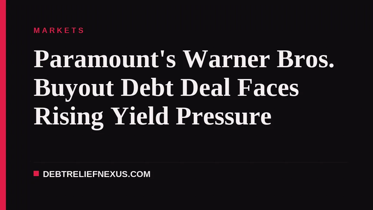 Paramount's Warner Bros. Buyout Debt Deal Faces Rising Yield Pressure