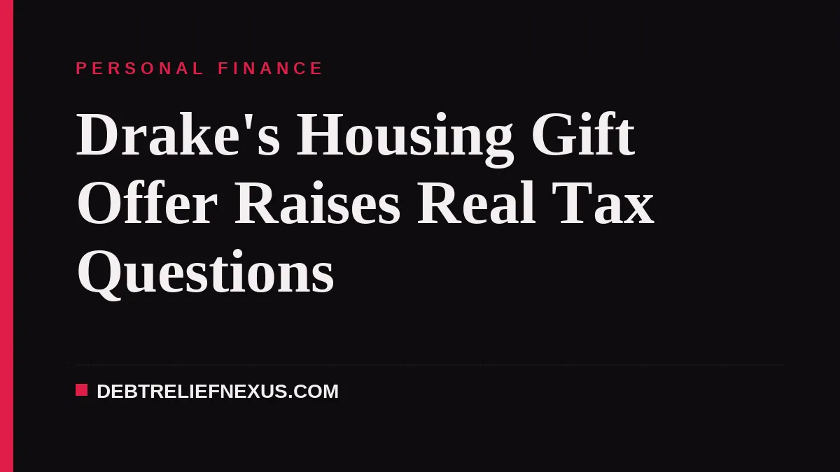 Drake's Housing Gift Offer Raises Real Tax Questions