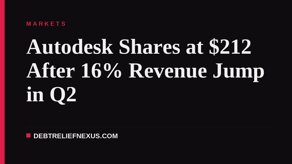 Autodesk Shares at $212 After 16% Revenue Jump in Q2