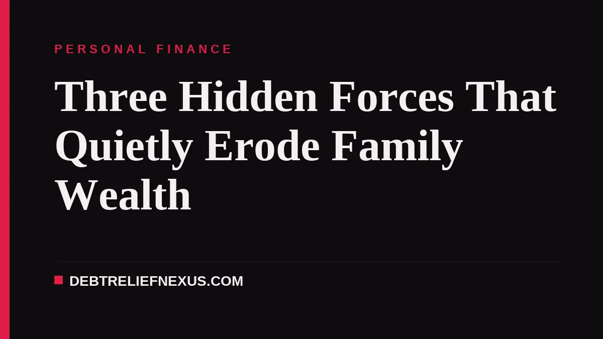 Three Hidden Forces That Quietly Erode Family Wealth