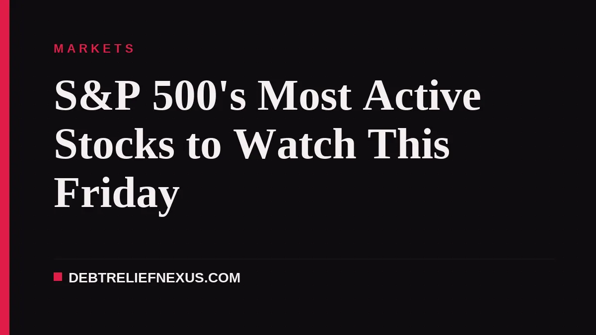 S&P 500's Most Active Stocks to Watch This Friday