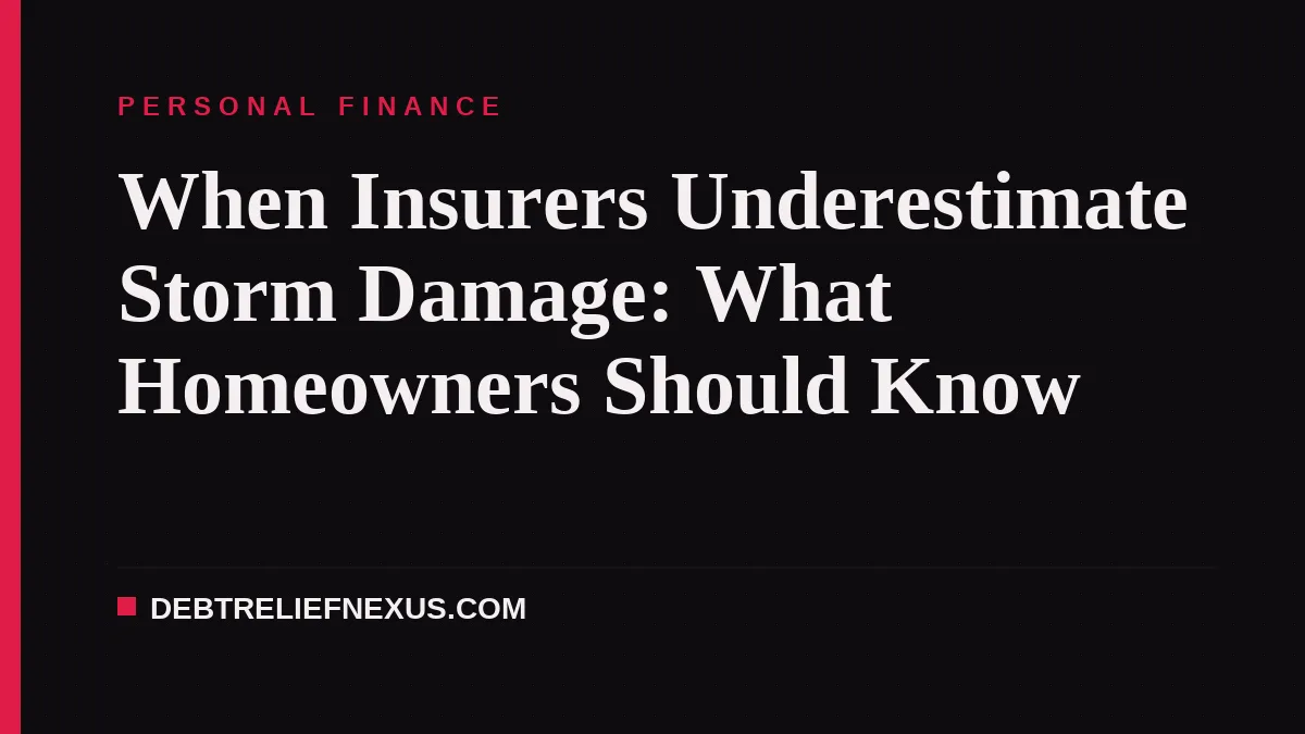 When Insurers Underestimate Storm Damage: What Homeowners Should Know