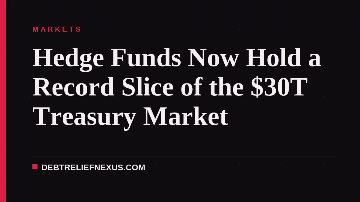 Hedge Funds Now Hold a Record Slice of the $30T Treasury Market