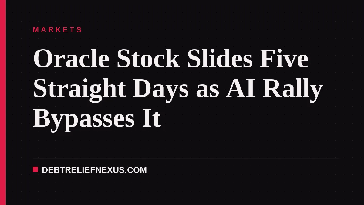 Oracle Stock Slides Five Straight Days as AI Rally Bypasses It