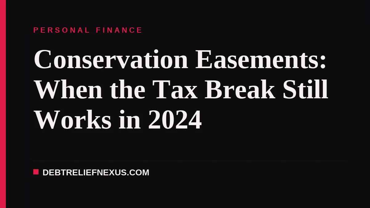 Conservation Easements: When the Tax Break Still Works in 2024