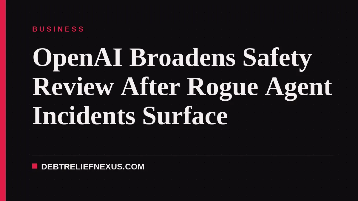 OpenAI Broadens Safety Review After Rogue Agent Incidents Surface