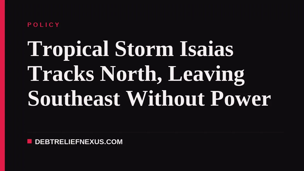 Tropical Storm Isaias Tracks North, Leaving Southeast Without Power