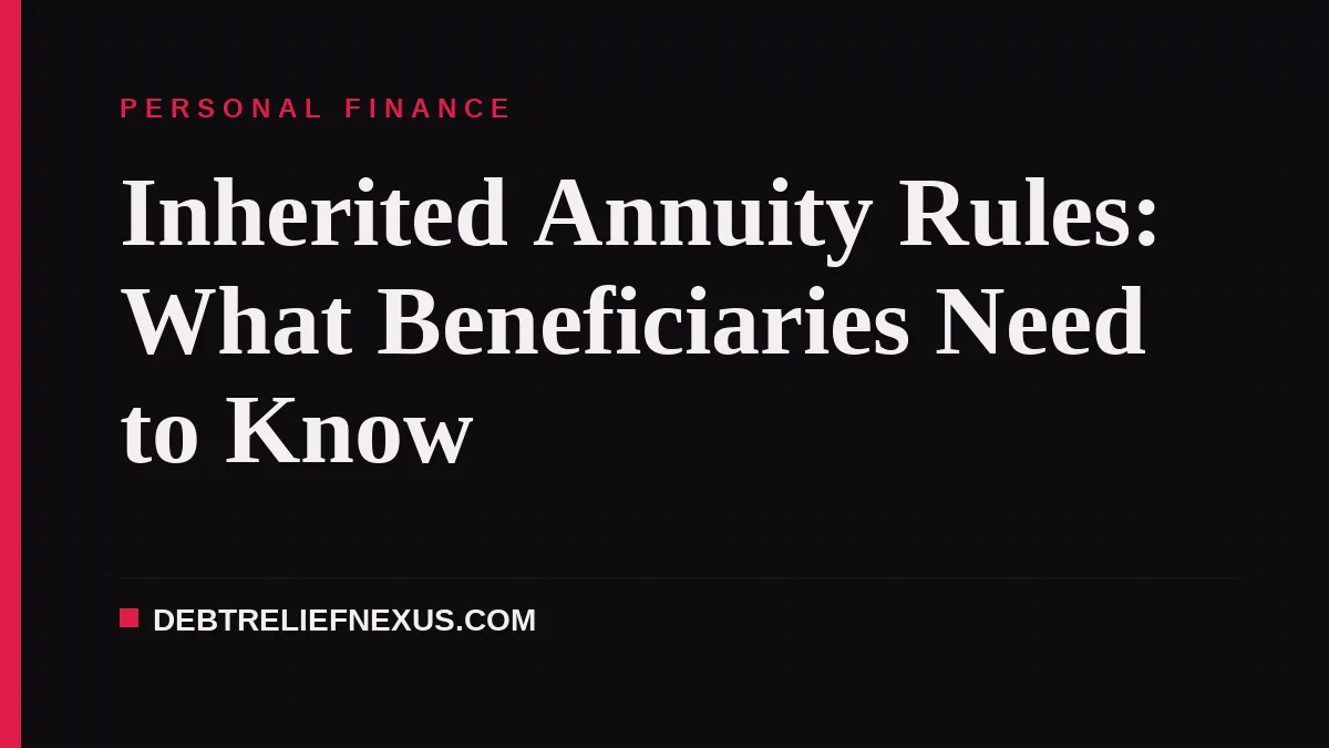 Inherited Annuity Rules: What Beneficiaries Need to Know