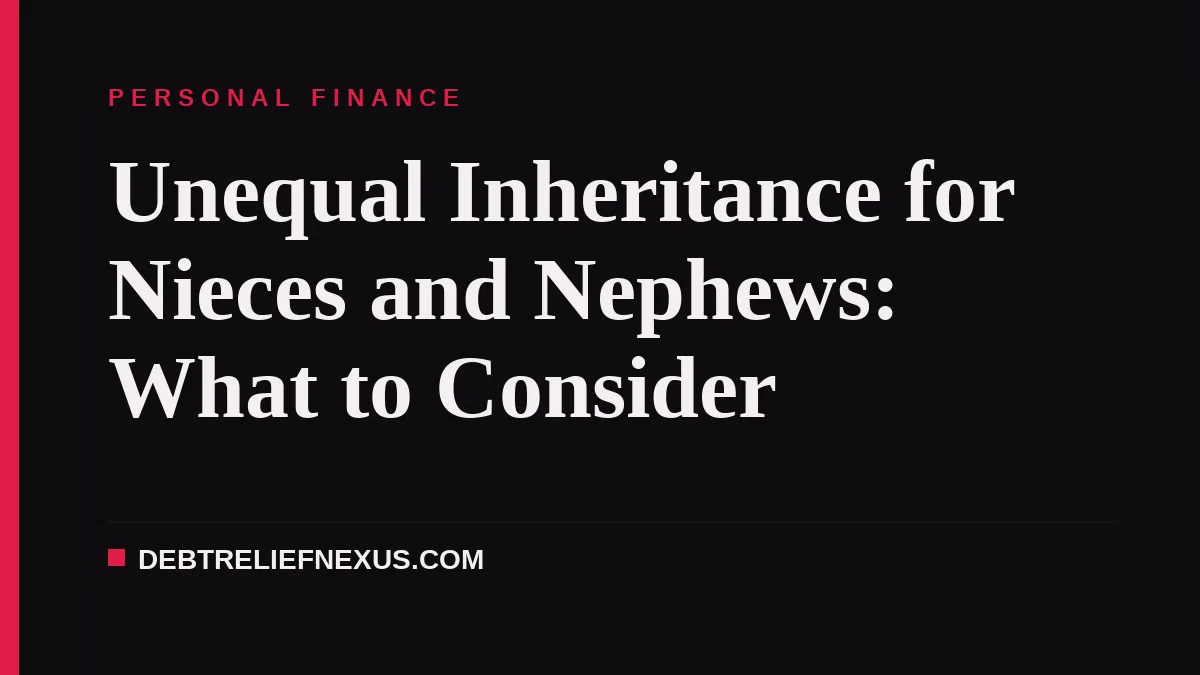 Unequal Inheritance for Nieces and Nephews: What to Consider