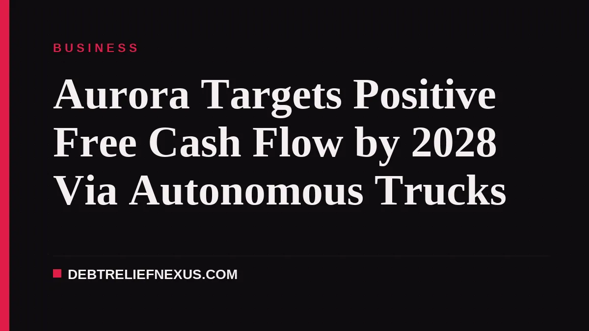 Aurora Targets Positive Free Cash Flow by 2028 Via Autonomous Trucks