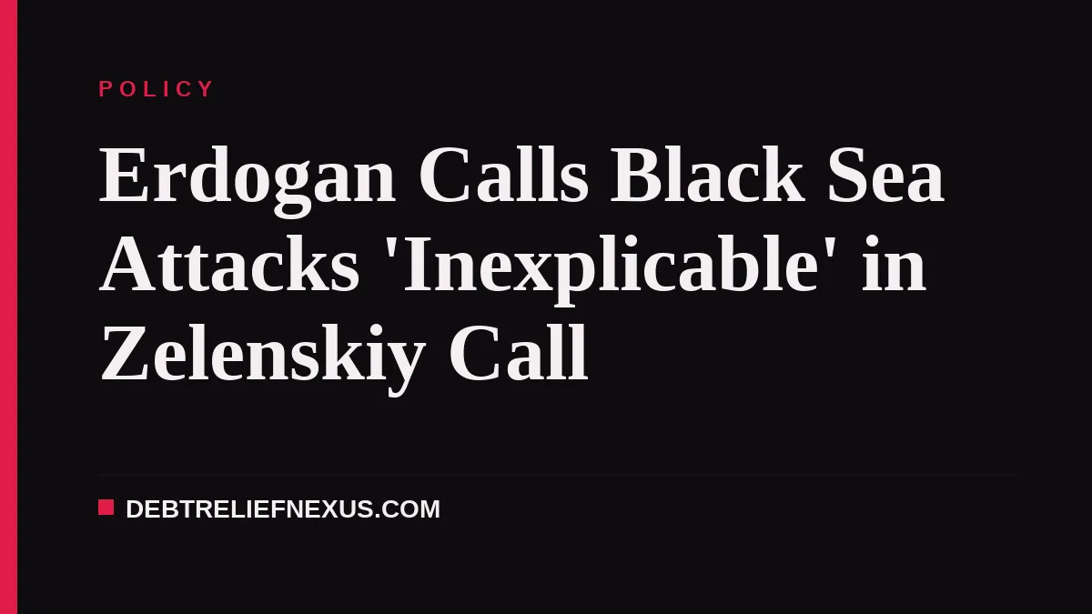 Erdogan Calls Black Sea Attacks 'Inexplicable' in Zelenskiy Call