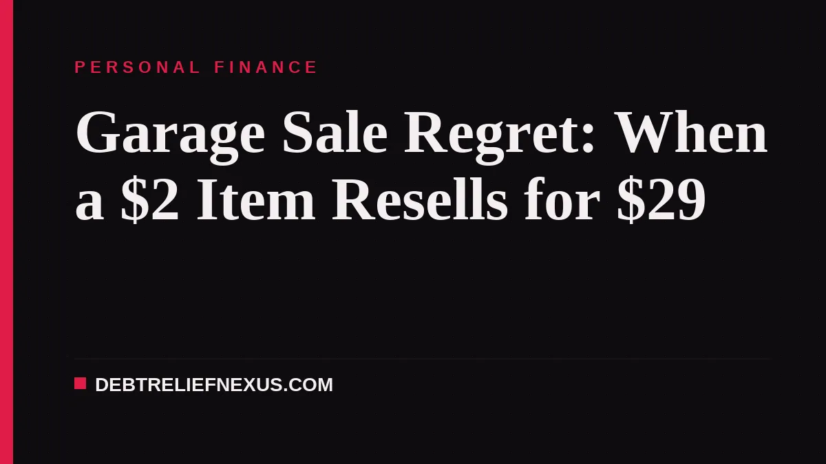 Garage Sale Regret: When a $2 Item Resells for $29