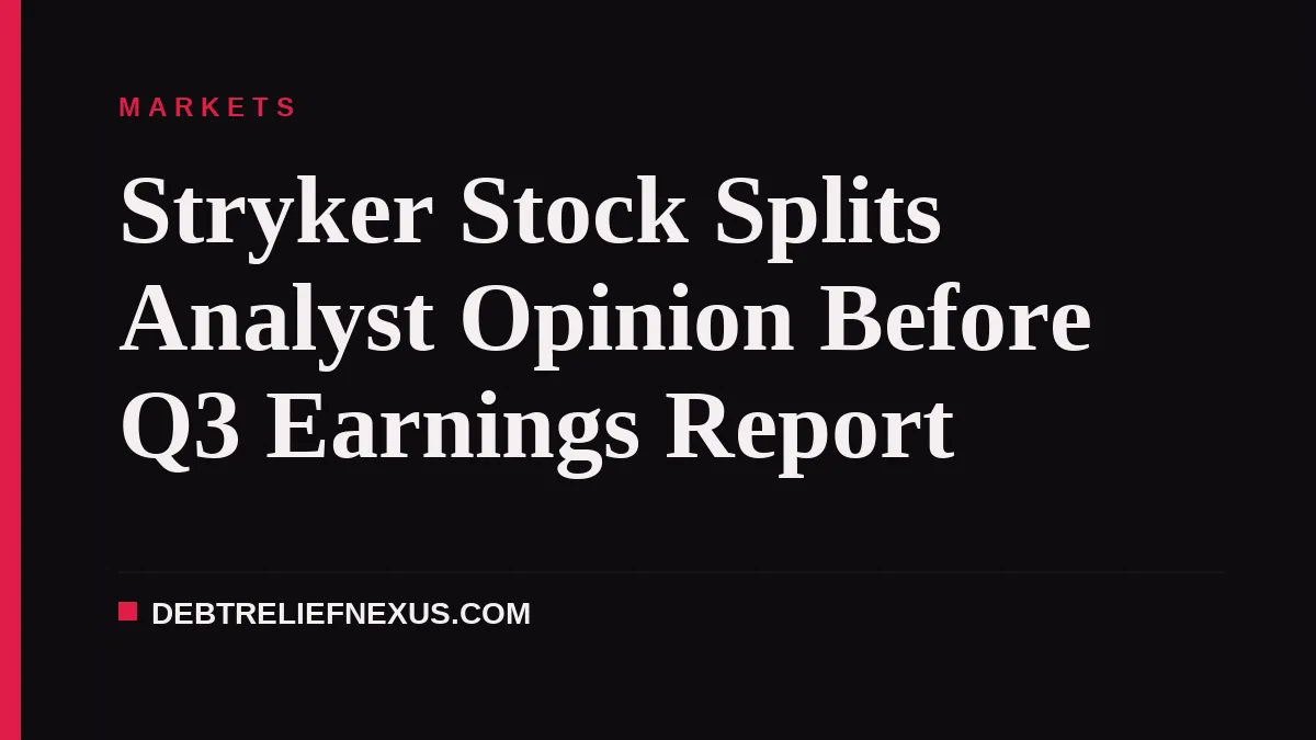 Stryker Stock Splits Analyst Opinion Before Q3 Earnings Report