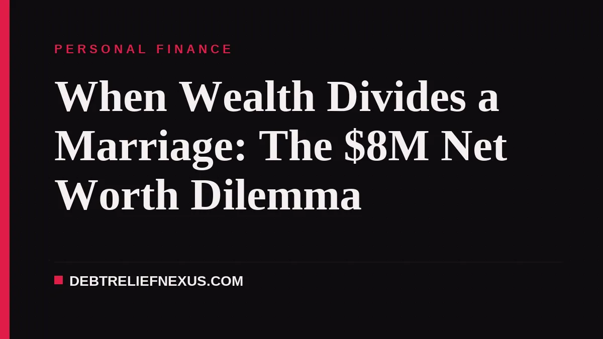 When Wealth Divides a Marriage: The $8M Net Worth Dilemma