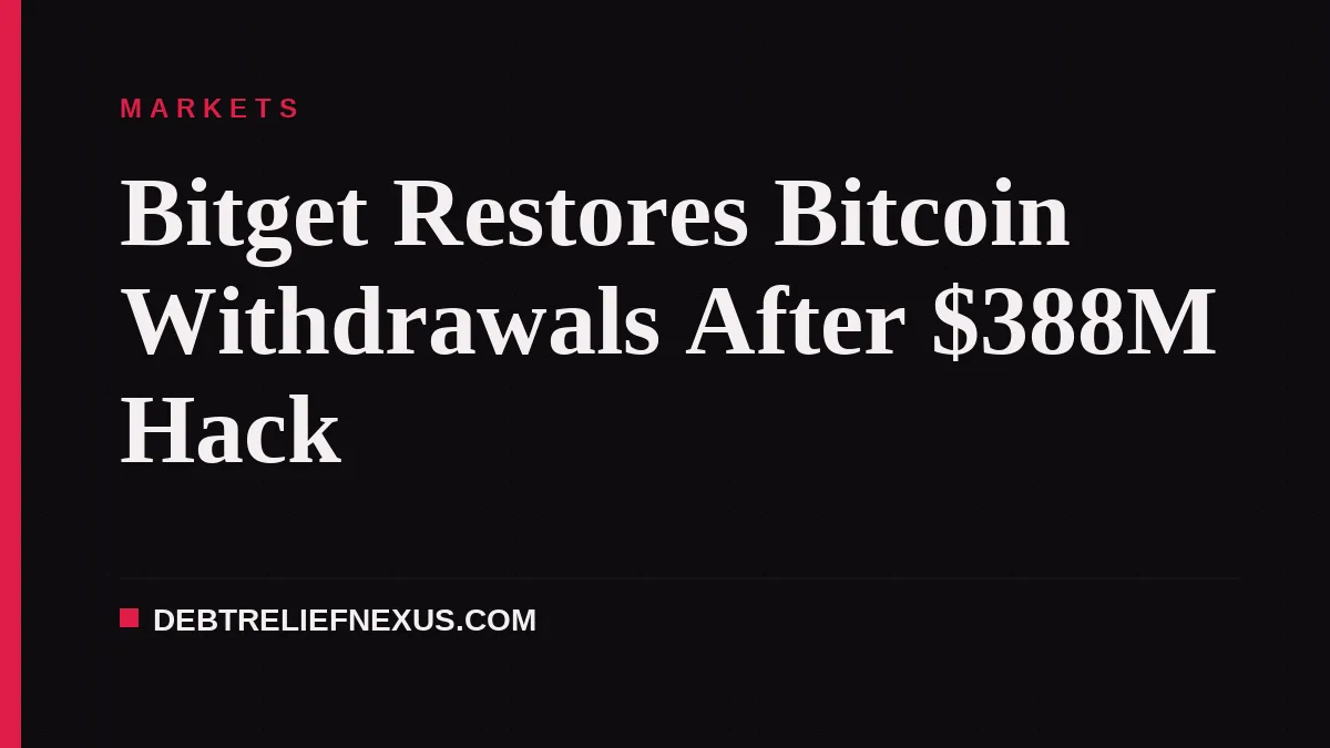 Bitget Restores Bitcoin Withdrawals After $388M Hack