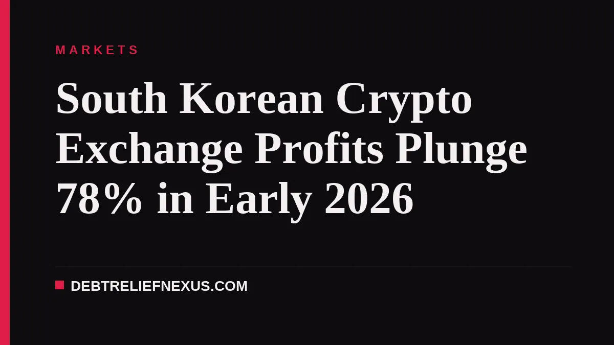 South Korean Crypto Exchange Profits Plunge 78% in Early 2026