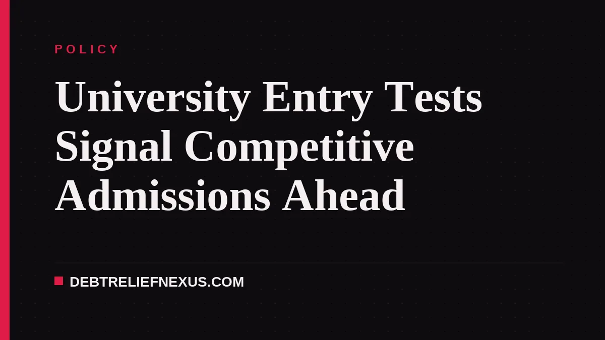 University Entry Tests Signal Competitive Admissions Ahead