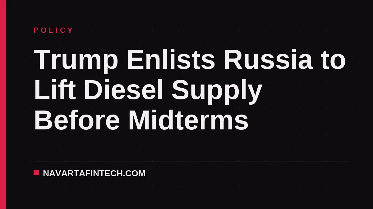 Trump Enlists Russia to Lift Diesel Supply Before Midterms