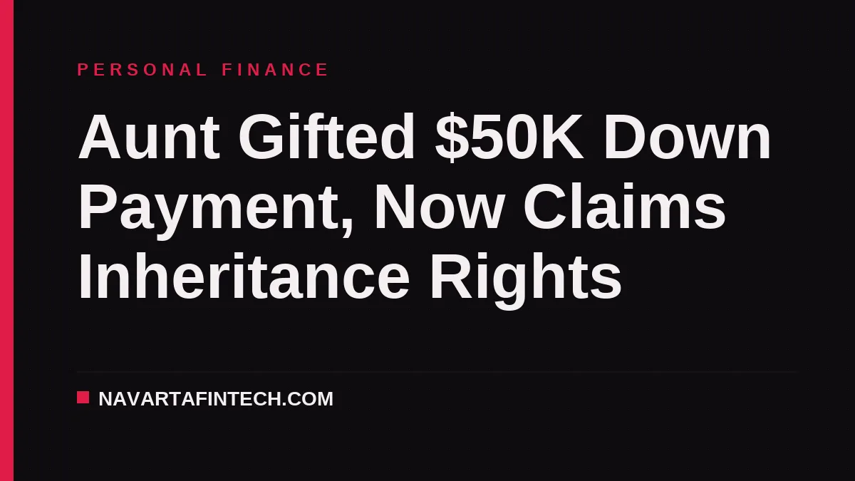 Aunt Gifted $50K Down Payment, Now Claims Inheritance Rights