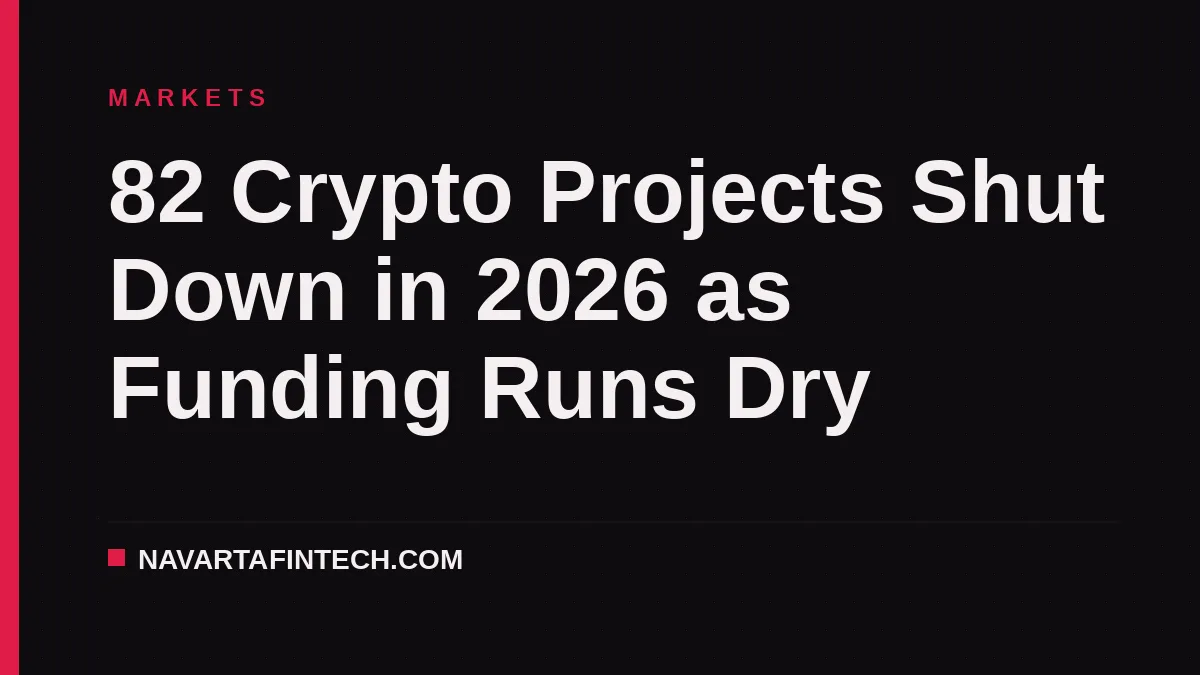82 Crypto Projects Shut Down in 2026 as Funding Runs Dry