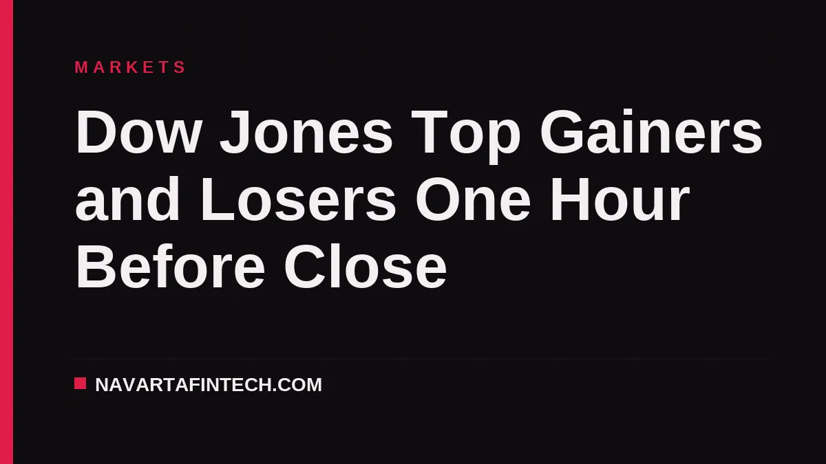 Dow Jones Top Gainers and Losers One Hour Before Close