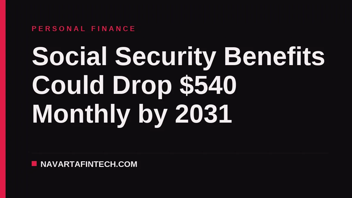 Social Security Benefits Could Drop $540 Monthly by 2031