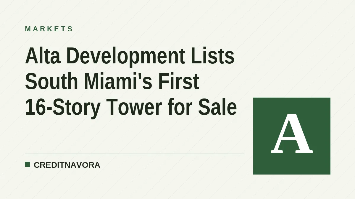 Alta Development Lists SoMi Walk, South Miami's First 16-Story Tower