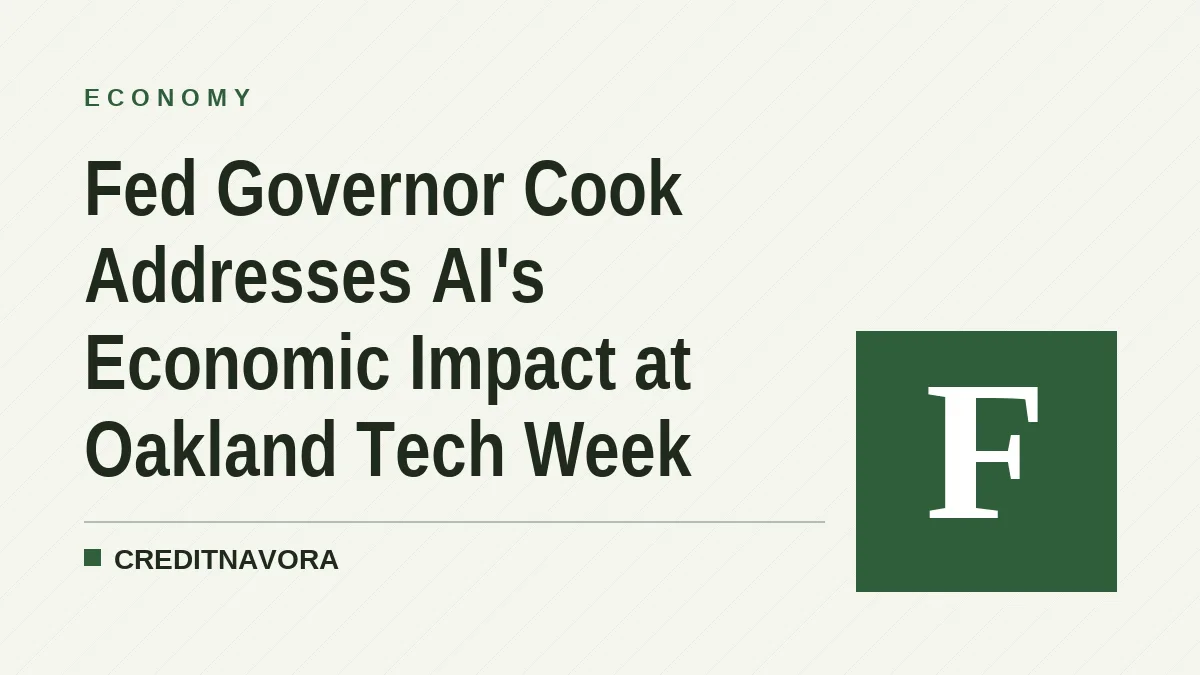 Fed Governor Cook Addresses AI's Economic Impact at Oakland Tech Week