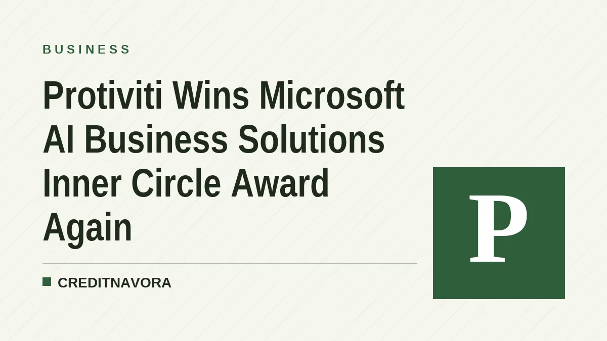 Protiviti Wins Microsoft AI Business Solutions Inner Circle Award Again