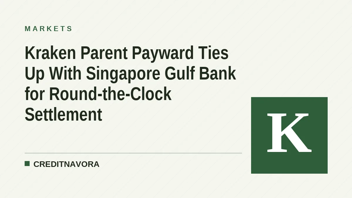 Kraken Parent Payward Ties Up With Singapore Gulf Bank for Round-the-Clock Settlement