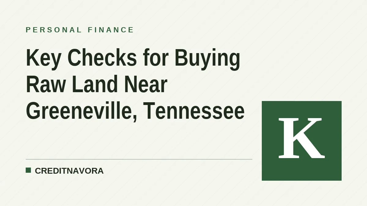 Key Checks for Buying Raw Land Near Greeneville, Tennessee