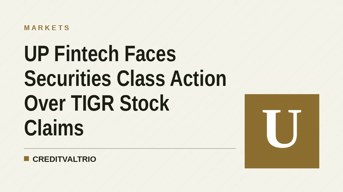 UP Fintech Faces Securities Class Action Over TIGR Stock Claims